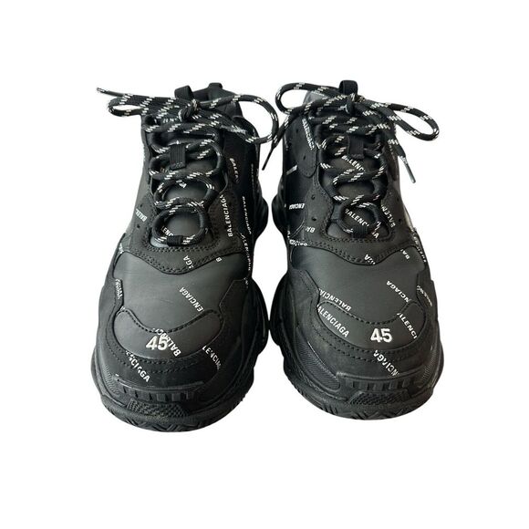 Balenciaga Leather Triple S Men's Sneakers Size 45 Size 12 Chunky Shoes Designer - Picture 6 of 15